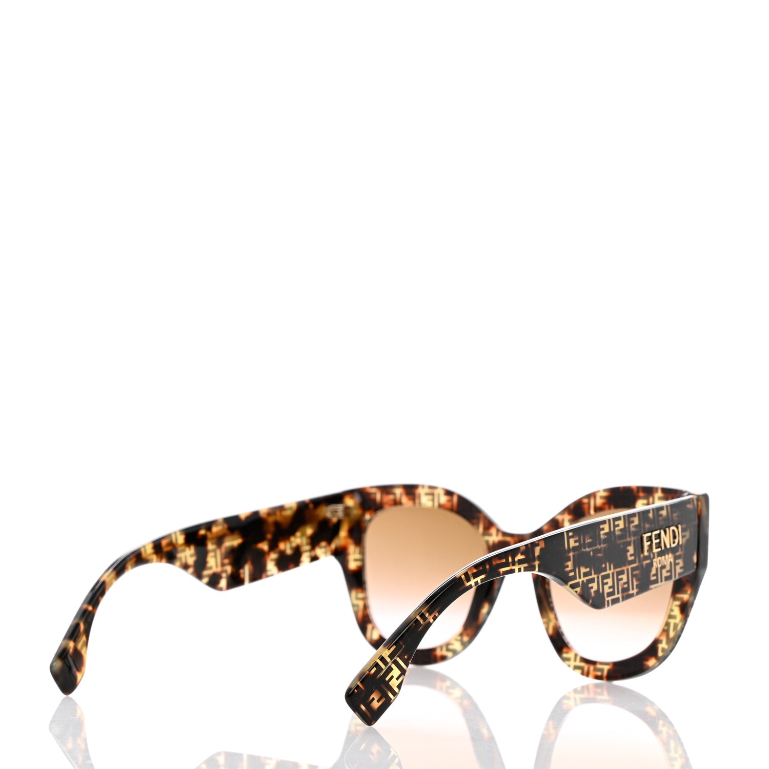 Fendi Acetate Fendi Roma Cat Eye Sunglasses FF 0435/S Havana 4 of 7
