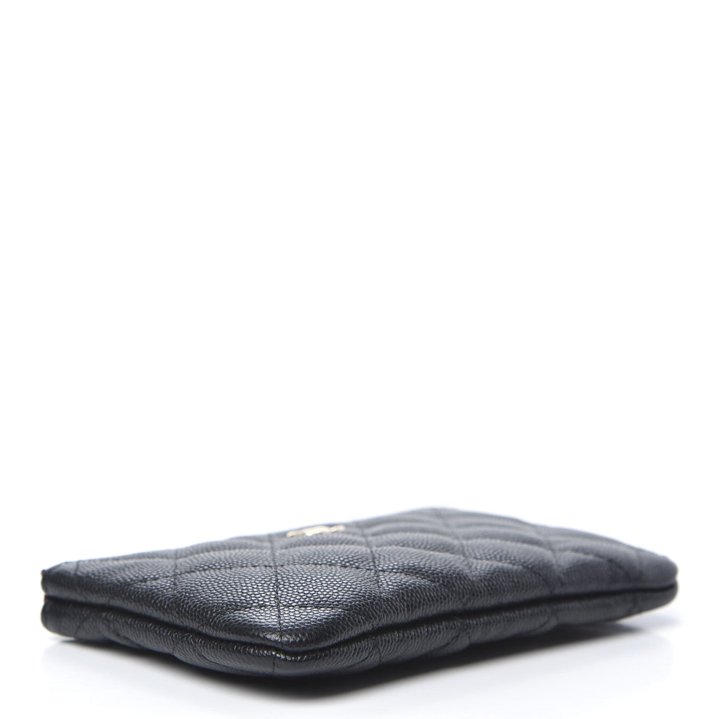 Caviar Quilted Small Cosmetic Case Black