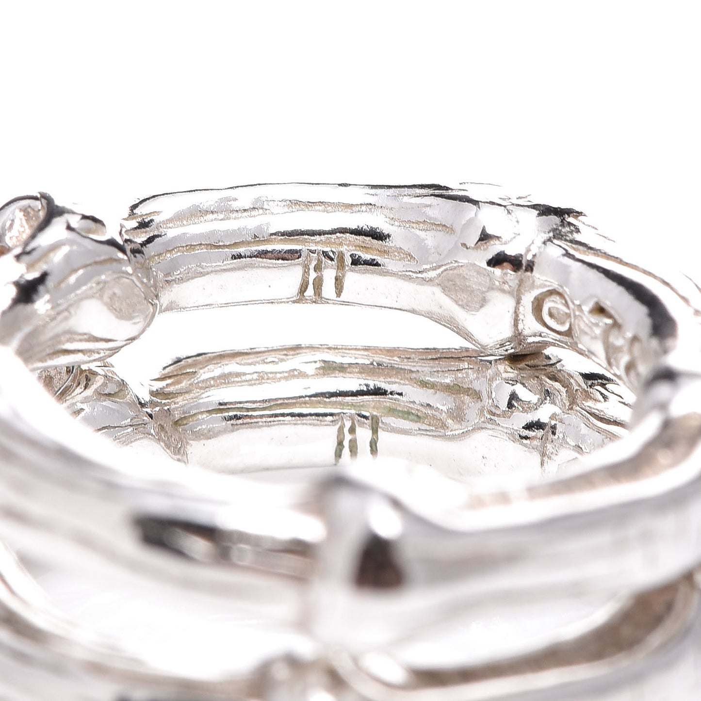 Sterling Silver Bamboo Set of 2 Stackable Rings 43 2.75