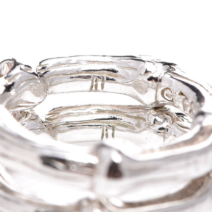 Tiffany Sterling Silver Bamboo Set of 2 Stackable Rings 43 2.75 4 of 8