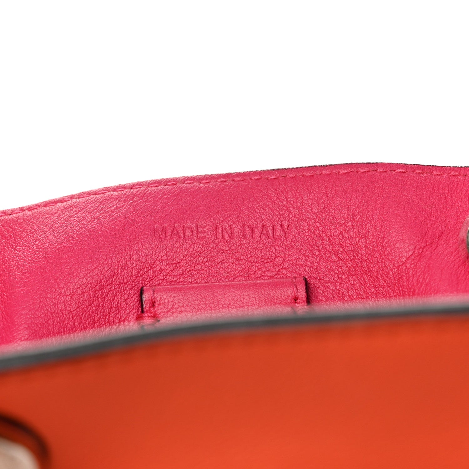 Christian Dior Smooth Calfskin Medium Tri-Color Diorissimo Tote Orange Fuchsia Red 8 of 12