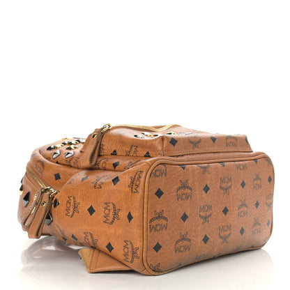 MCM Visetos Studded Small Stark M Backpack Cognac 4 of 17