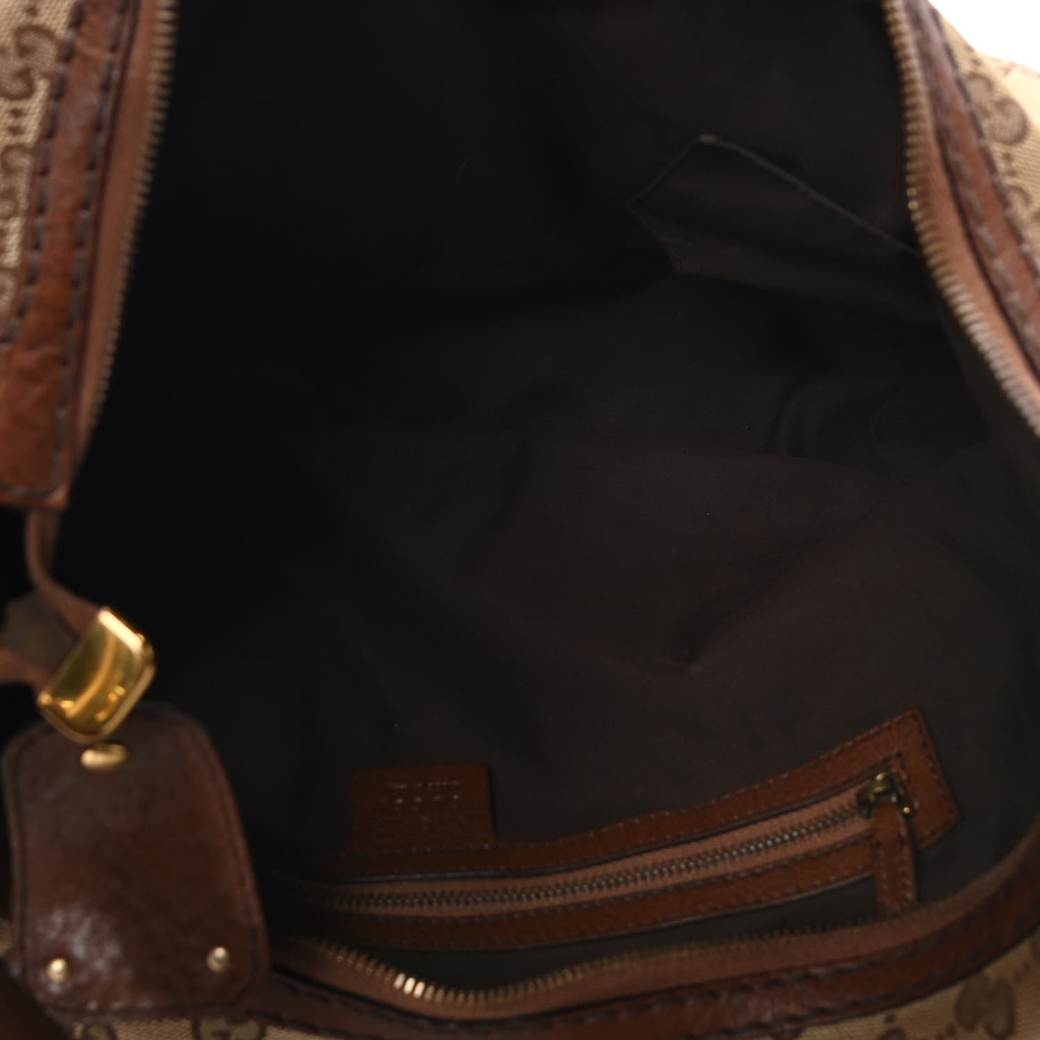 Gucci Monogram Medium Jockey Hobo Brown 4 of 6