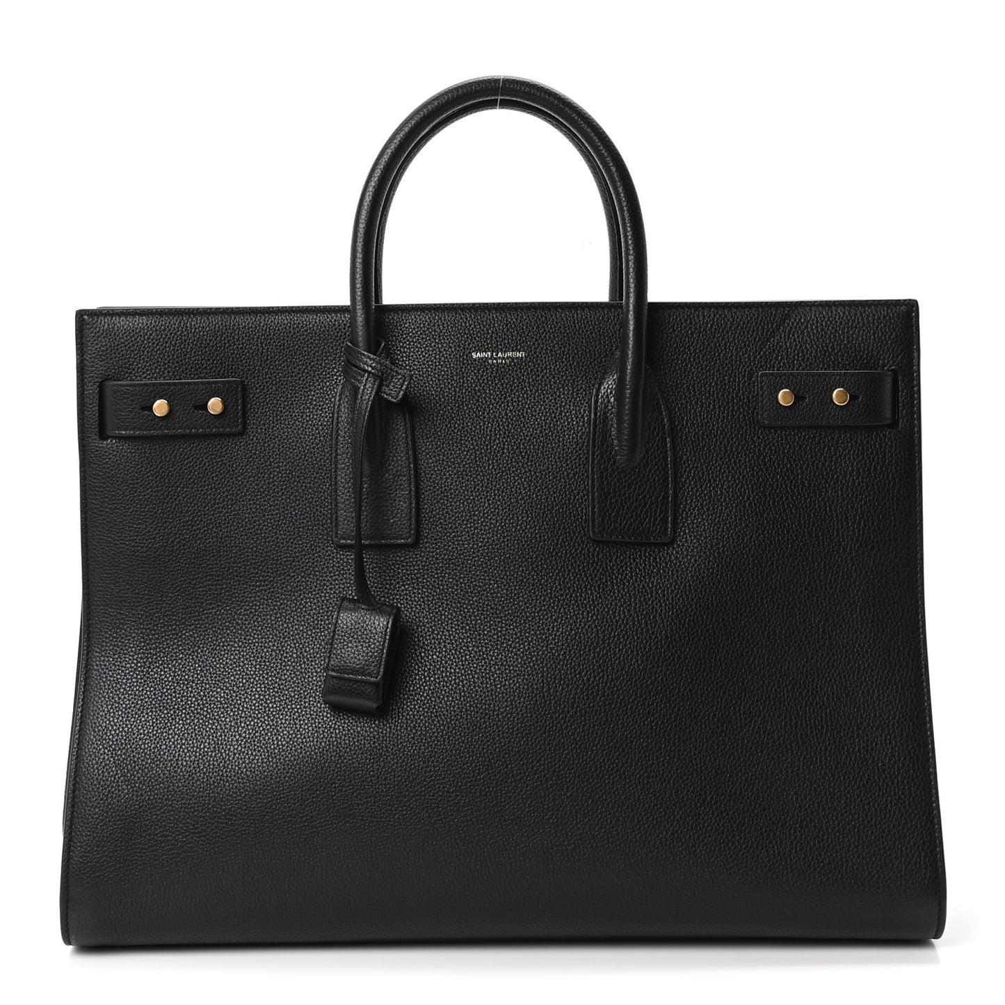 Grained Calfskin Large Thin Sac De Jour Black