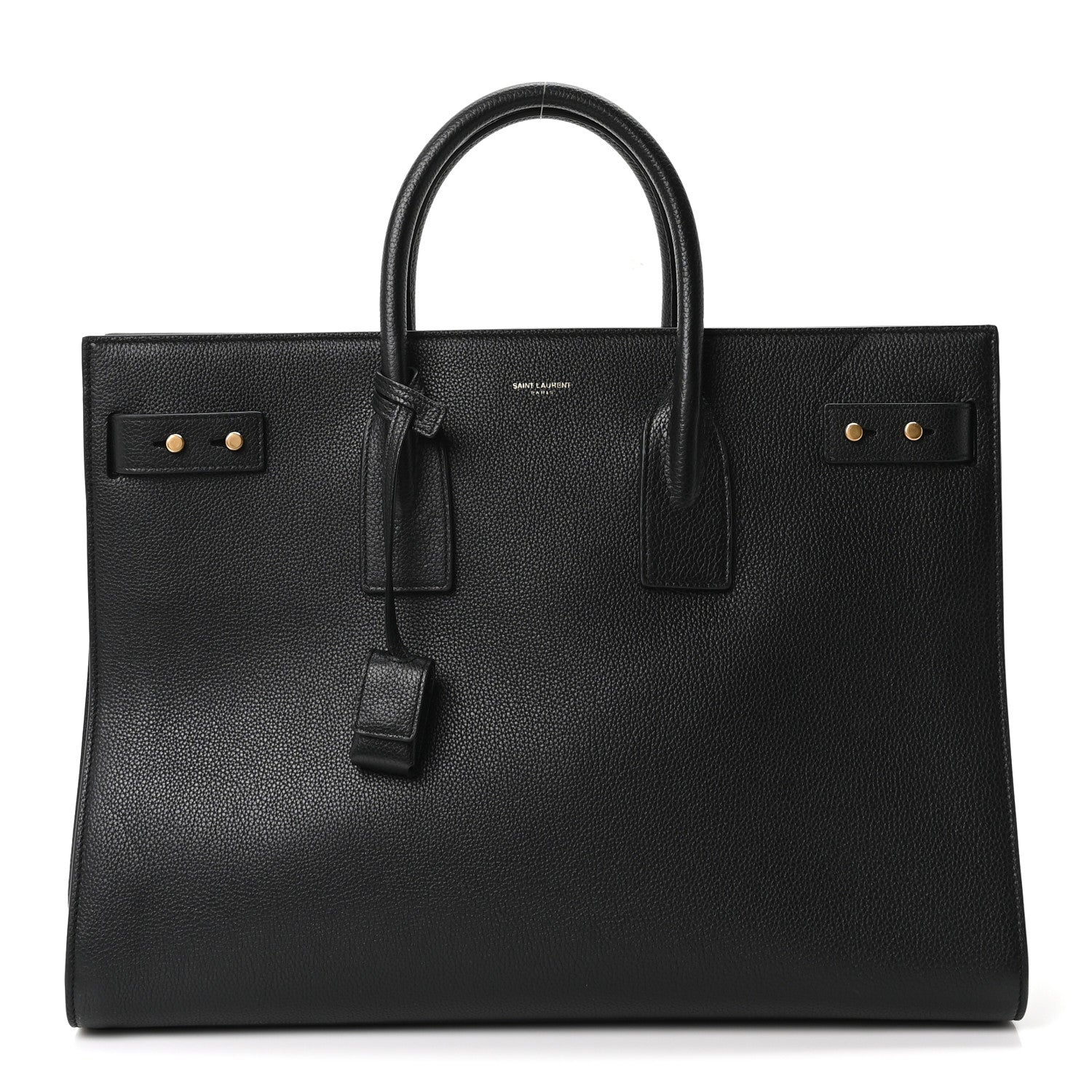 Saint Laurent Grained Calfskin Large Thin Sac De Jour Black 1 of 10