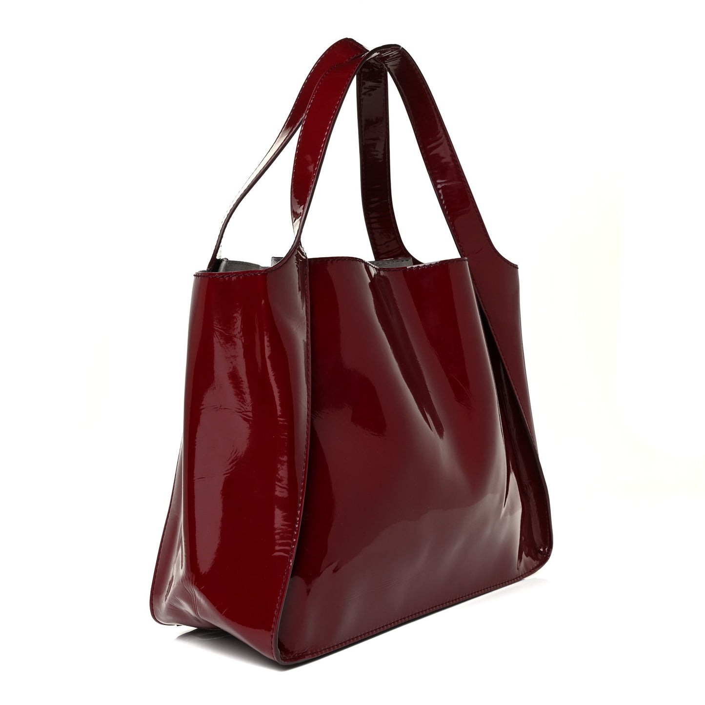 Eco Alter Patent Perforated Logo Satchel Red