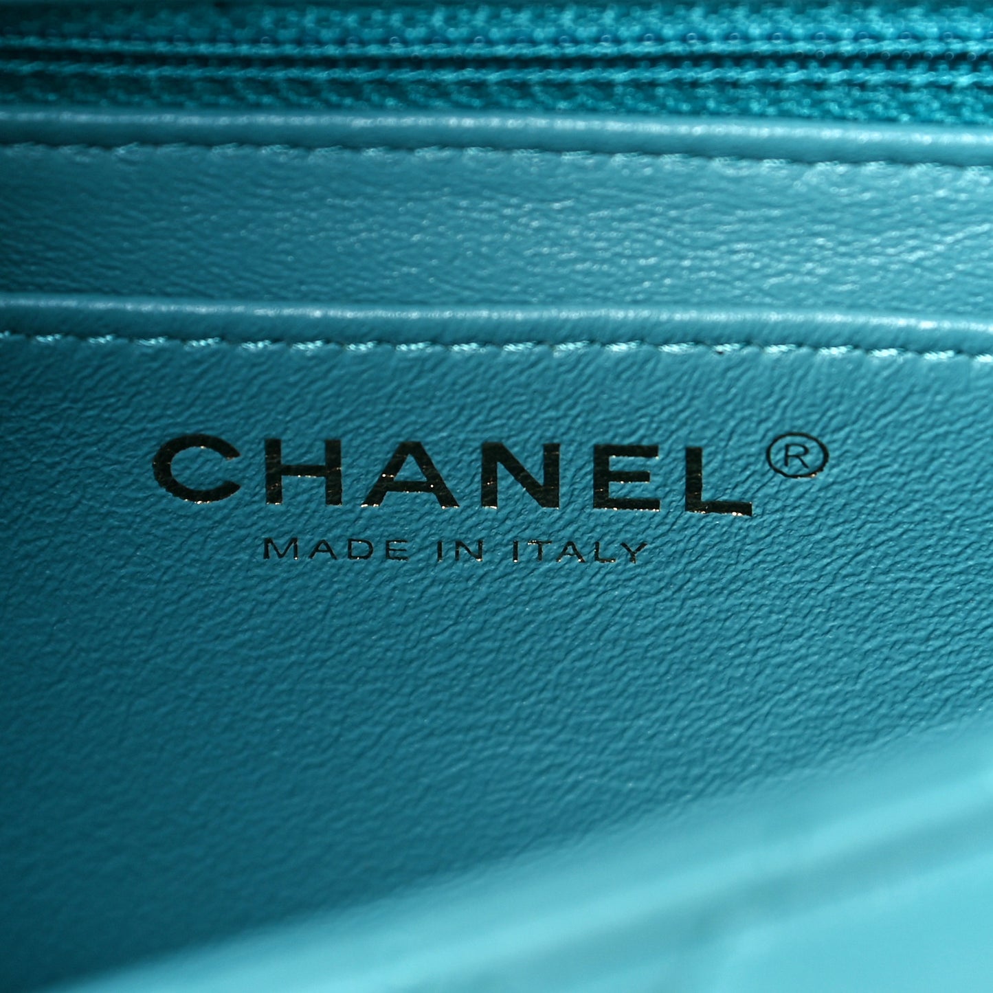 Lambskin Quilted Mini Square Flap Green