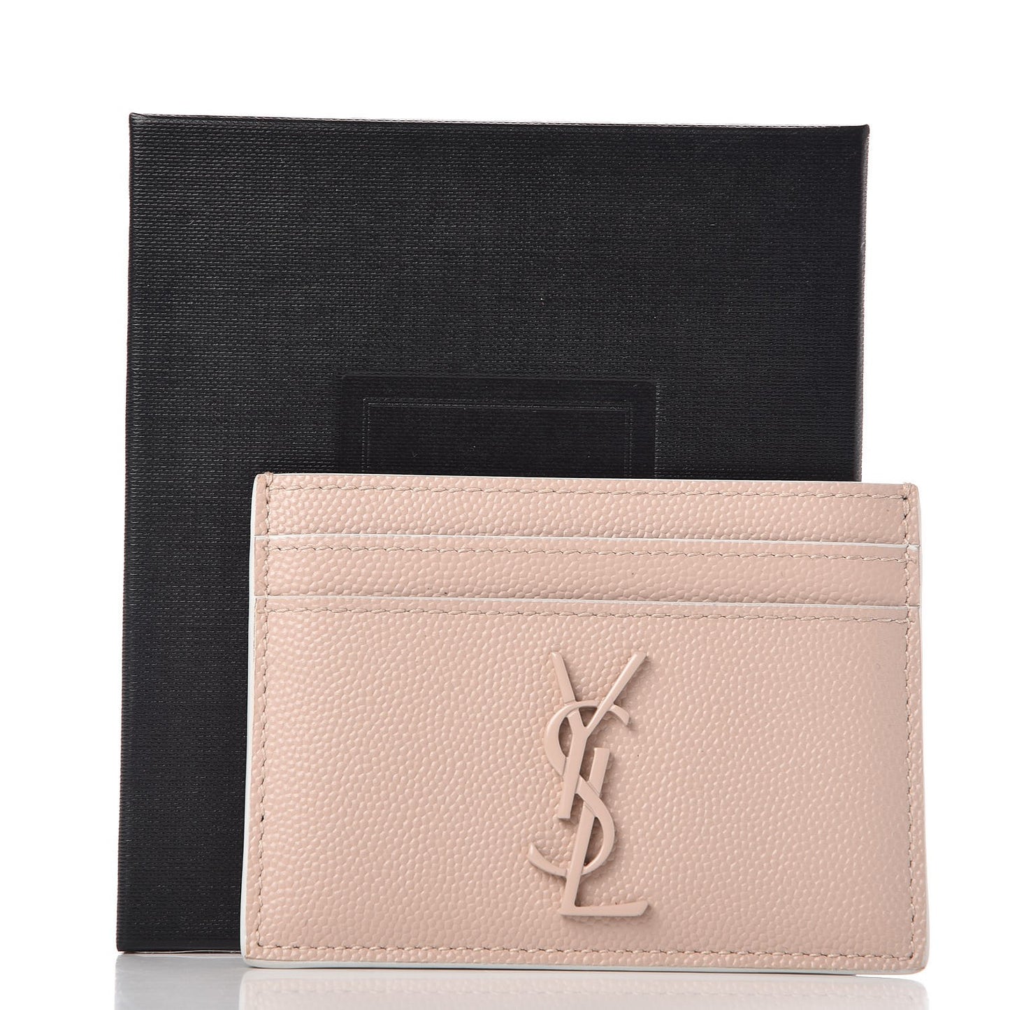 Grain De Poudre Monogram Credit Card Case Rose
