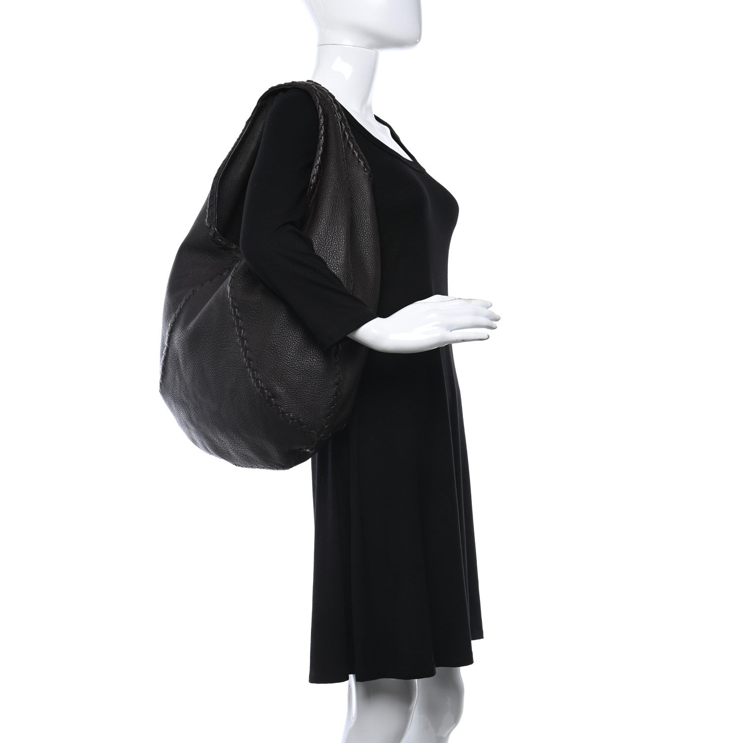 Bottega Veneta Cervo Deerskin Large Hobo Ebano 2 of 9
