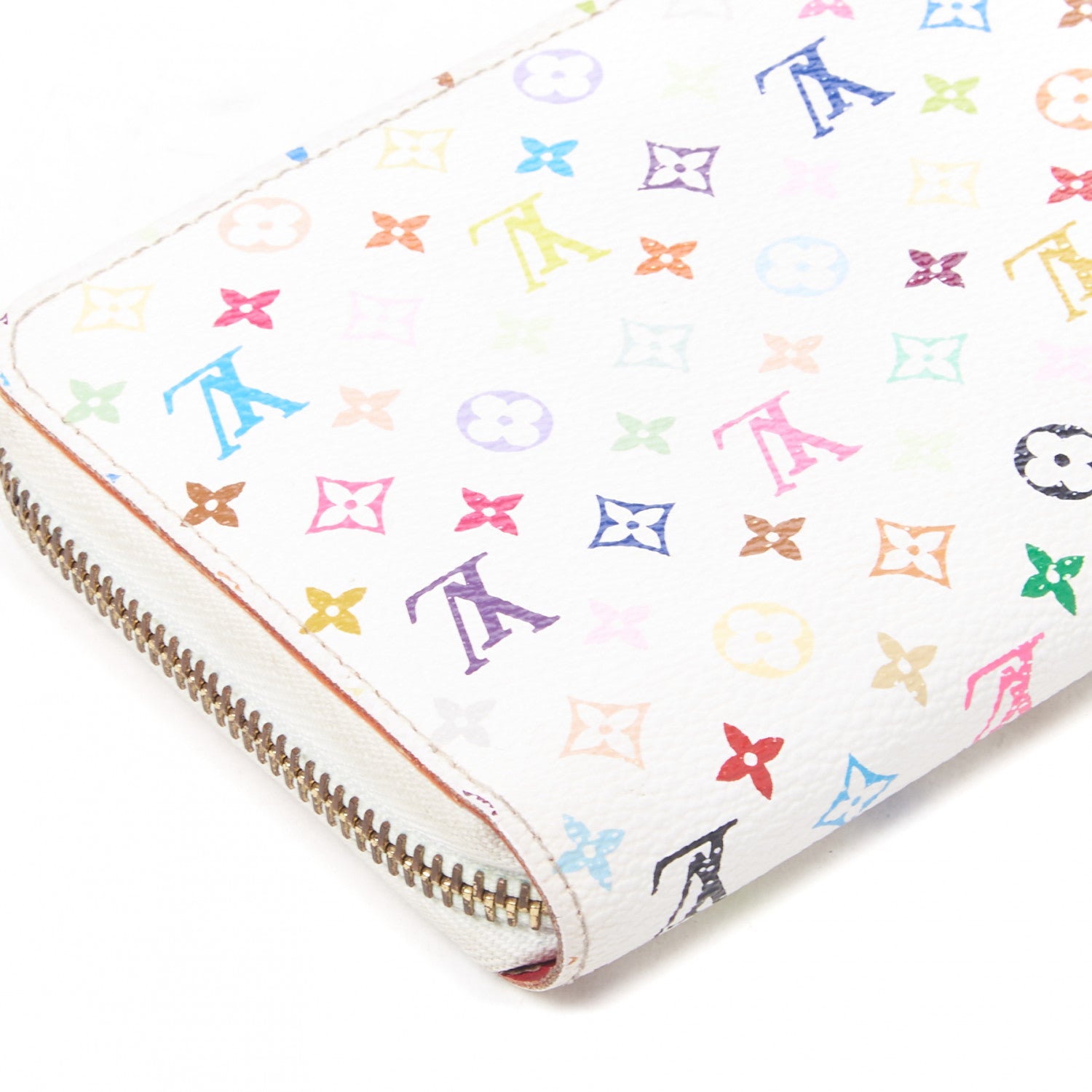Louis Vuitton Monogram Multicolor Zippy Wallet White Eglantine 4 of 7