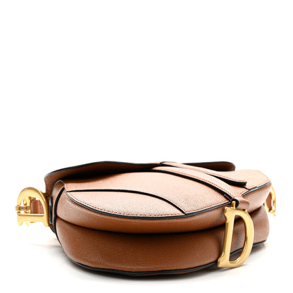 Christian Dior Grained Calfskin Saddle Bag With Strap Golden Saddle 4 of 10