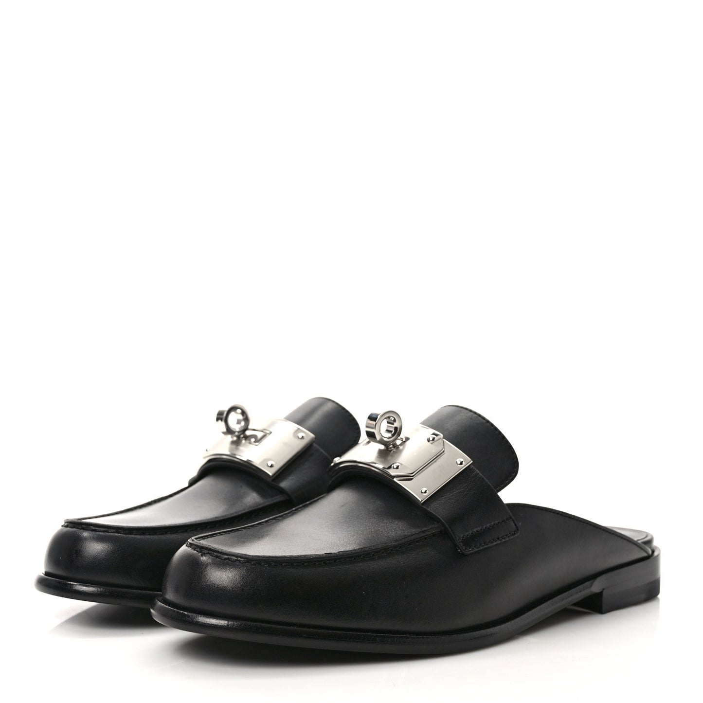 Calfskin Iota Mules 38.5 Black