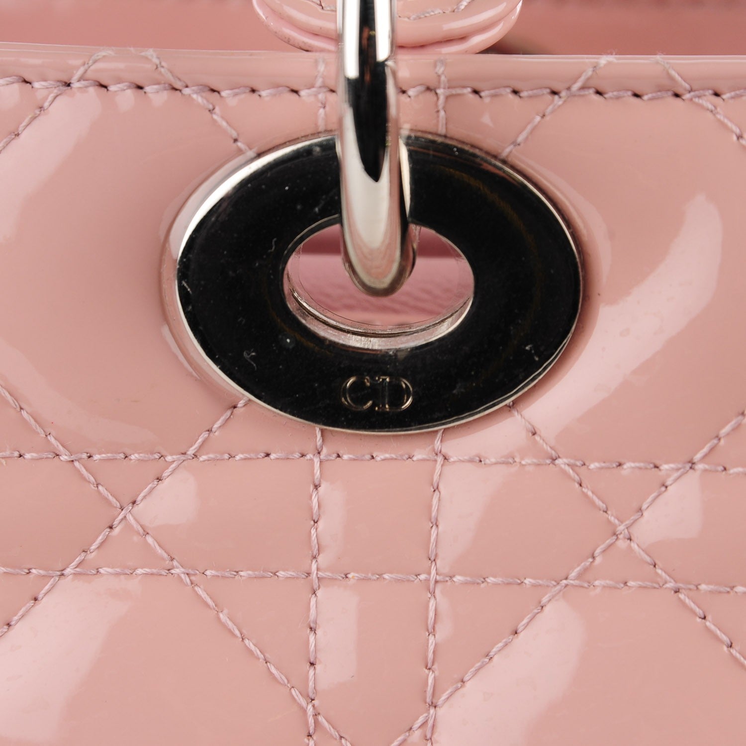 Christian Dior Patent Cannage Large Lady Dior Light Pink 7 of 9