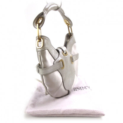 Jimmy Choo Calfskin Mini Tulita Metallic Silver 3 of 9
