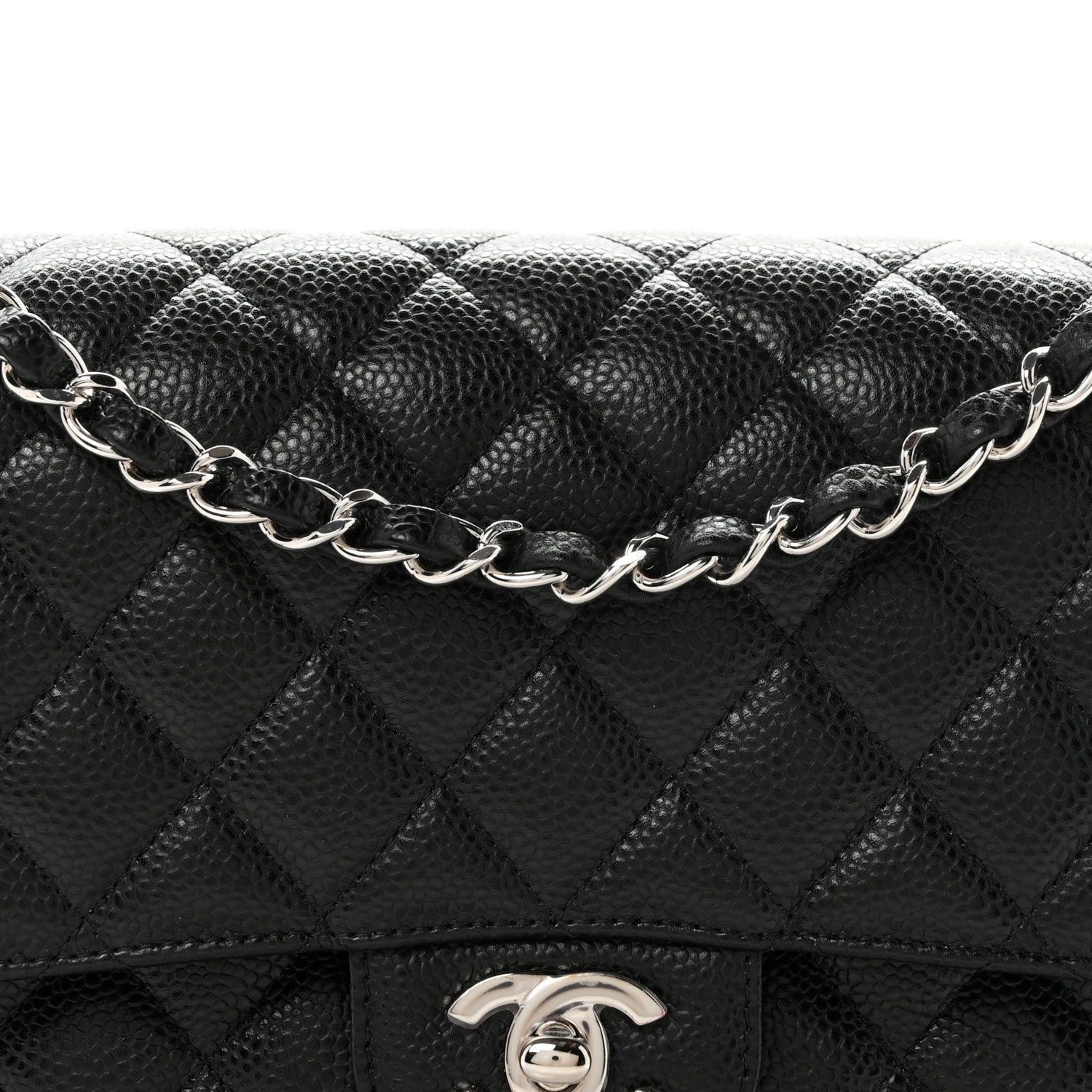 Chanel Caviar Quilted Medium Double Flap Black 8 of 11