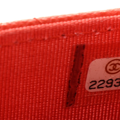 Chanel Caviar Quilted Flap Card Holder Orange 8 of 8