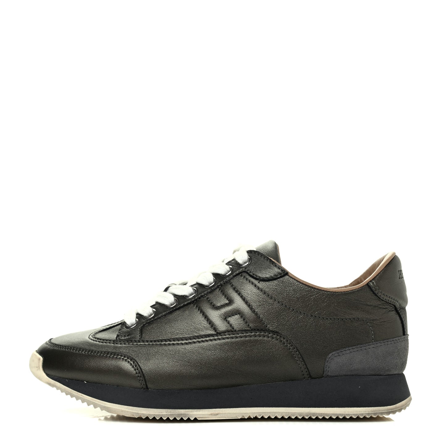 Metallic Nappa Womens Trail Sneakers 36 Black