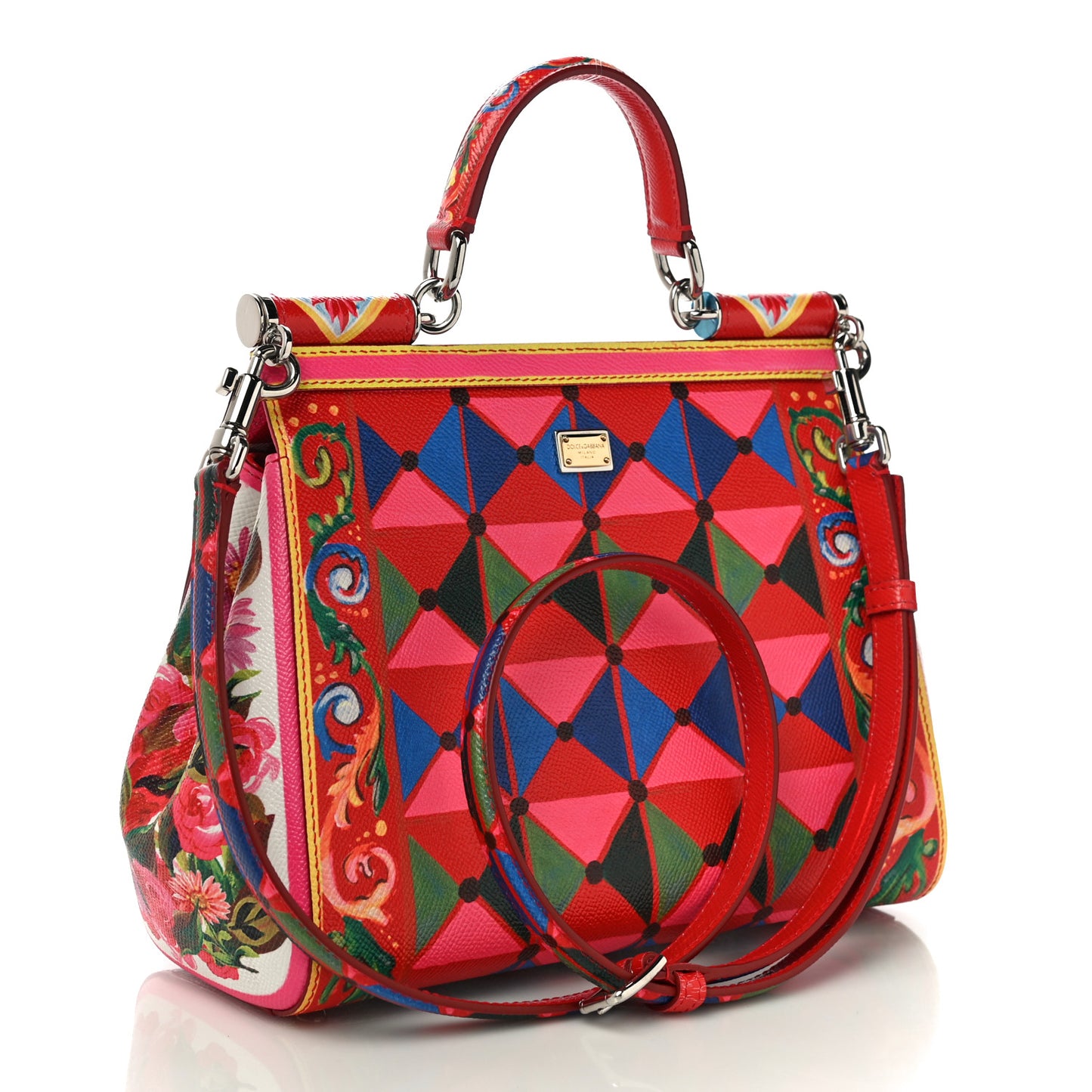 Dauphine Majolica Print Medium Miss Sicily Satchel Multicolor
