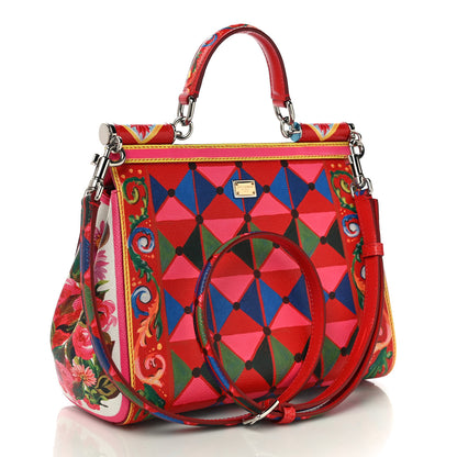 Dolce & Gabbana Dauphine Majolica Print Medium Miss Sicily Satchel Multicolor 2 of 12