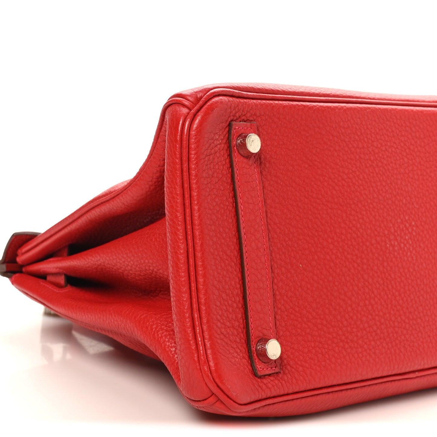 Taurillon Clemence Birkin 30 Rouge Casaque