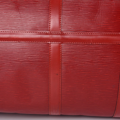Louis Vuitton Epi Keepall 55 Castillan Red 20 of 26