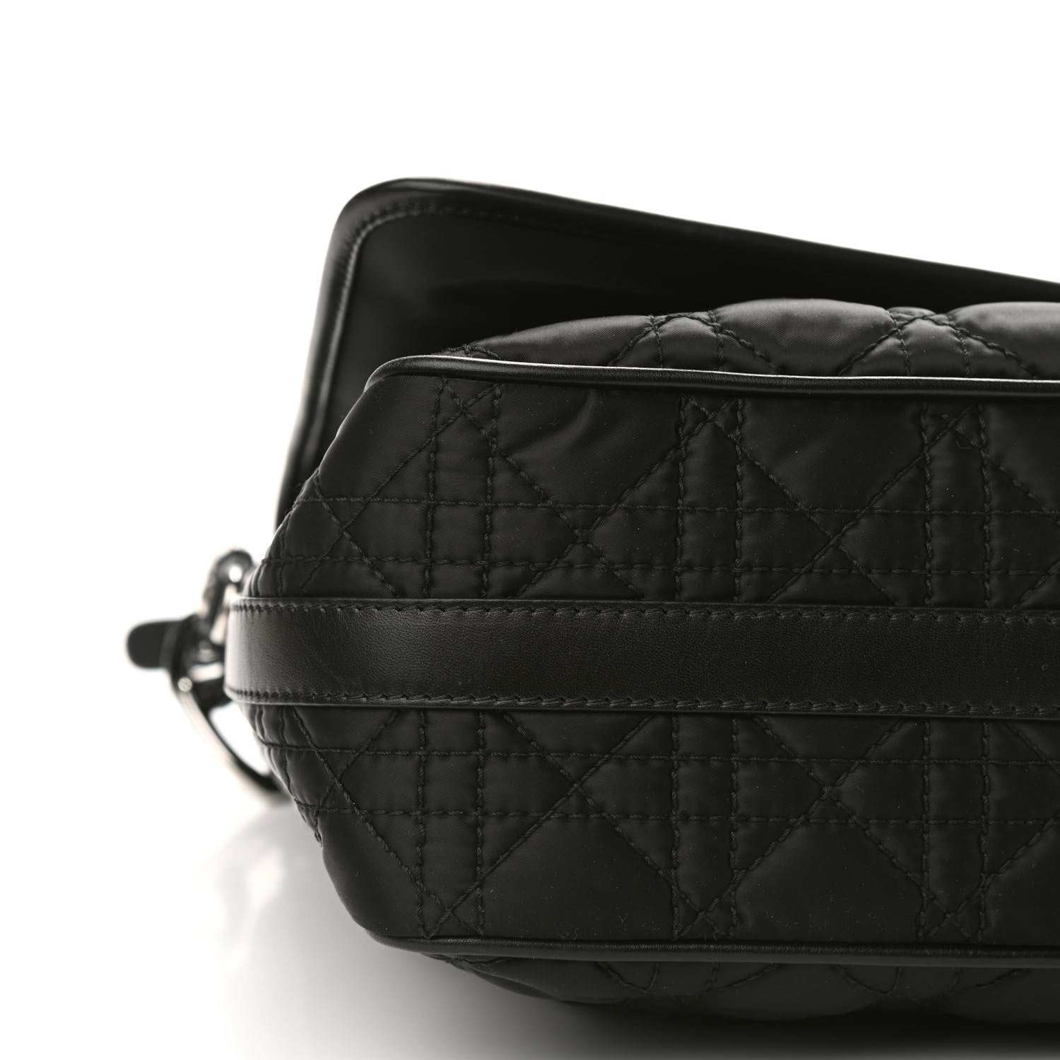 Christian Dior Nylon Cannage Charming Lock Messenger Bag Black 8 of 9
