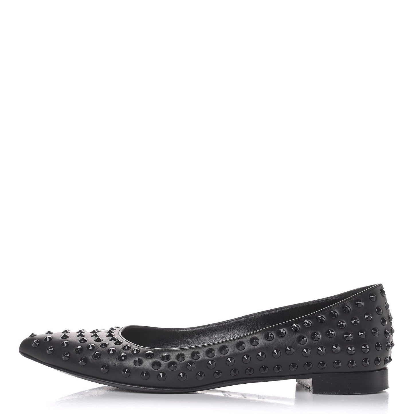 Calfskin Studded Paris Ballerina Flats 37 Black