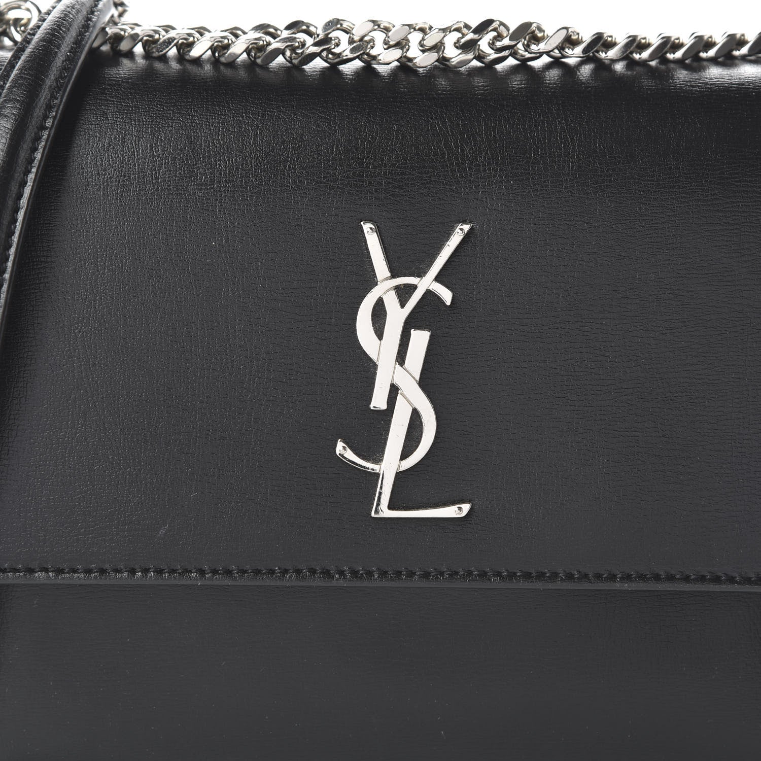Saint Laurent Calfskin Medium Monogram Sunset Black 9 of 9