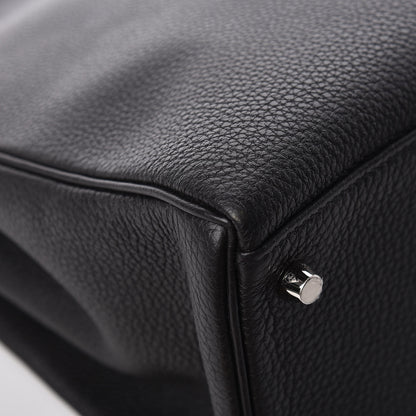 Hermes Togo Verso Kelly Retourne 35 Black Bleu Agate 11 of 15