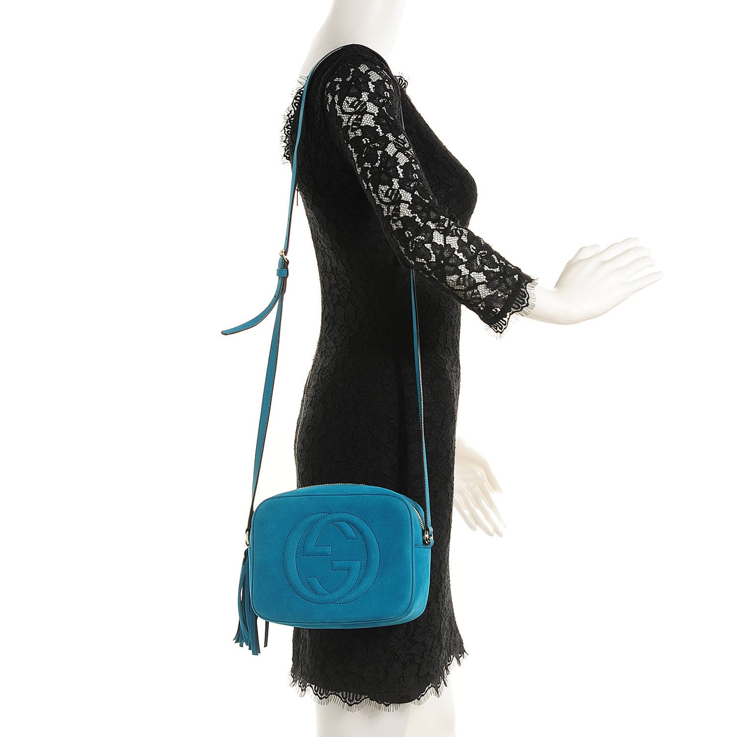 Vitello Range Small Soho Disco Bag Deep Cobalt