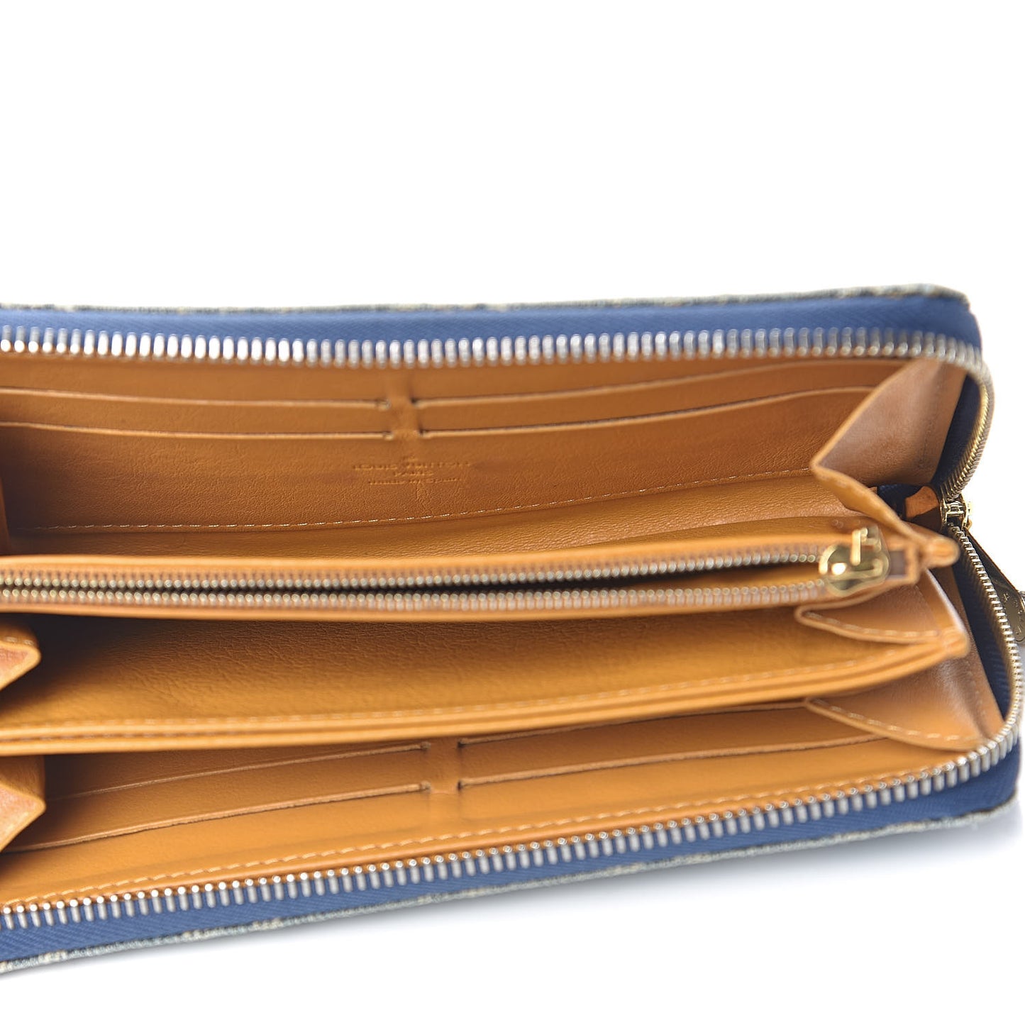 Monogram Denim Zippy Wallet Blue
