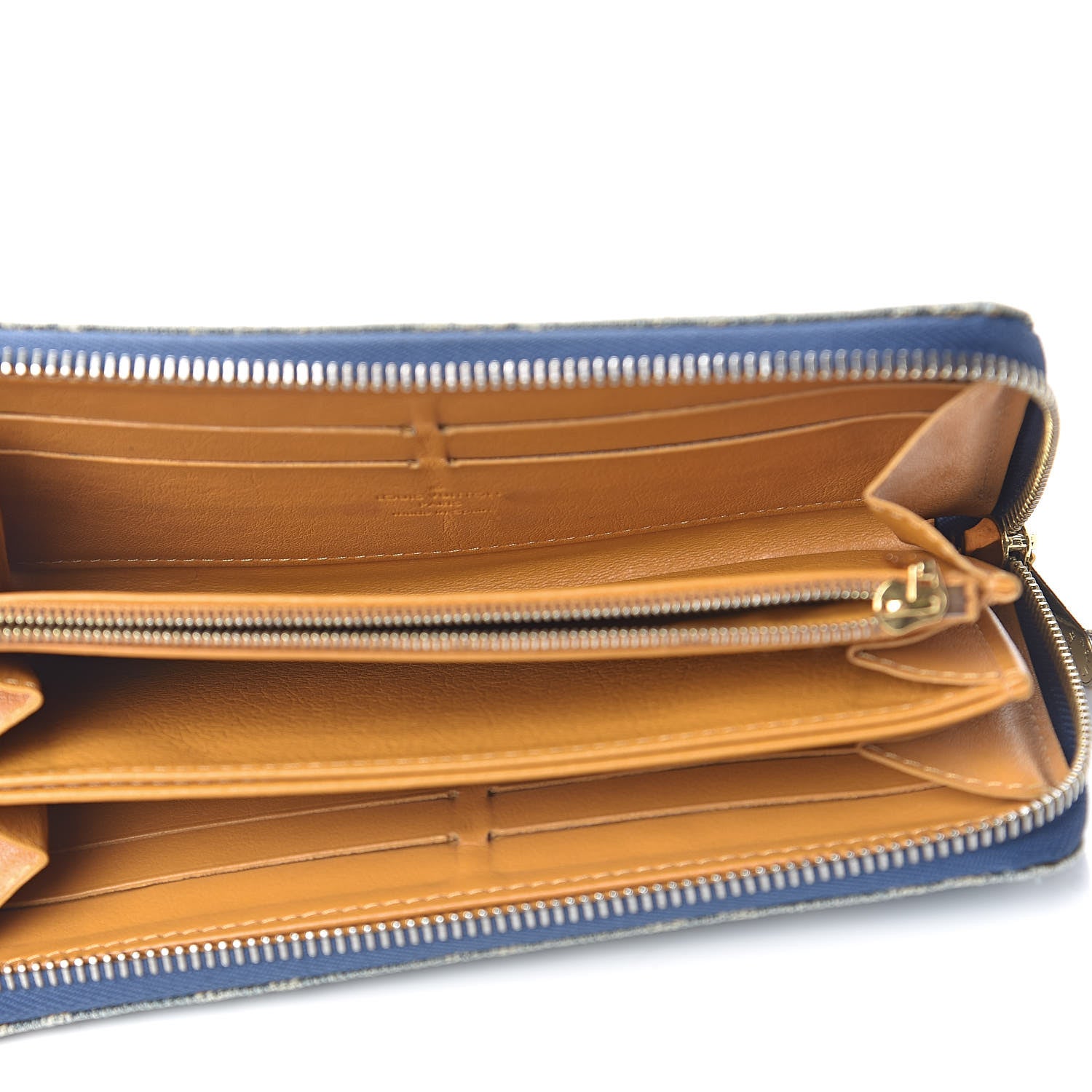 Louis Vuitton Monogram Denim Zippy Wallet Blue 5 of 7
