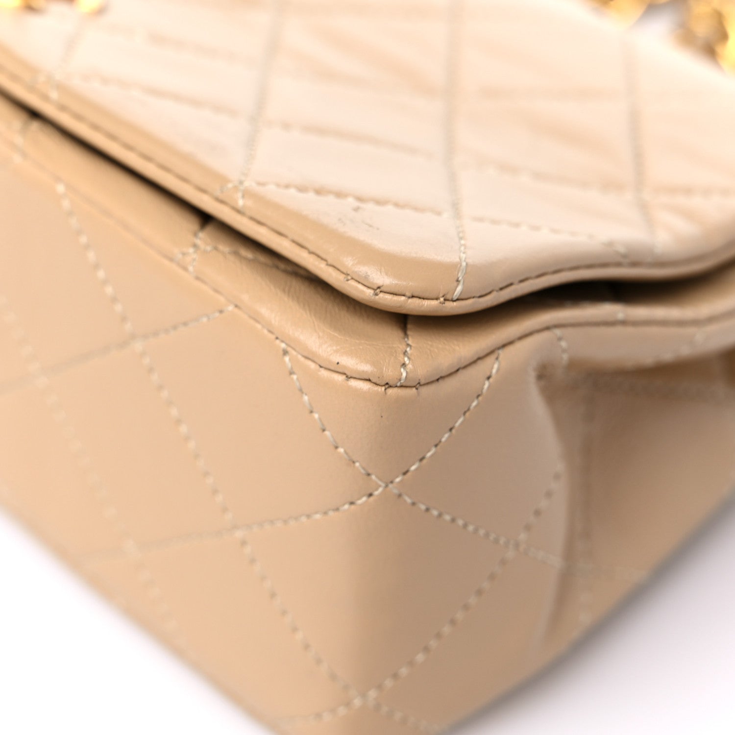 Chanel Lambskin Quilted Small Single Flap Beige 8 of 15