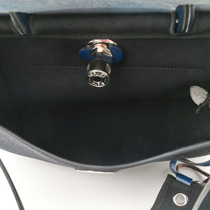 Hermes Vache Hunter Toile Herbag Zip 31 PM Bleu Saphir Black 5 of 10