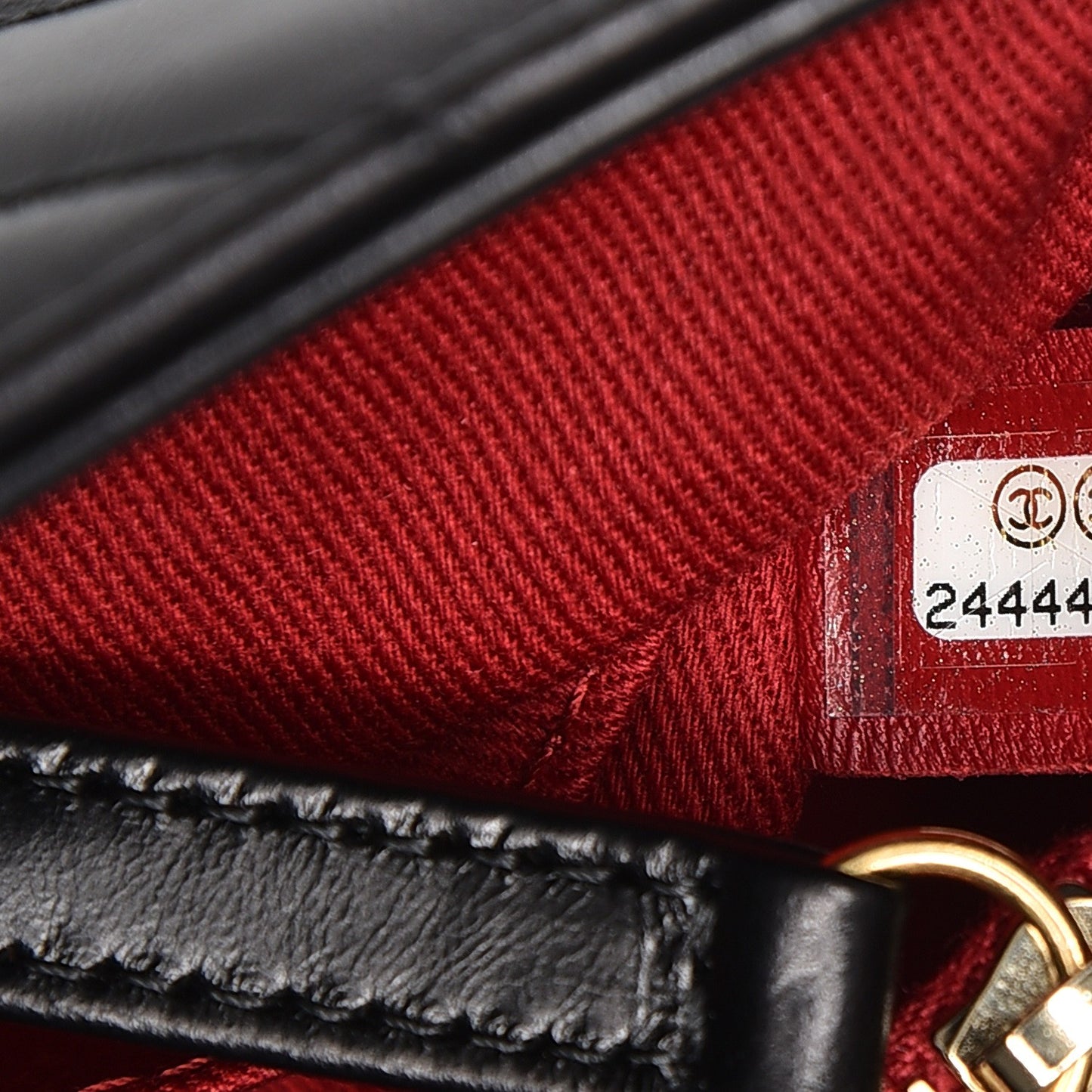 Calfskin Chevron Quilted Coco Handle Flap Black