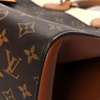 Louis Vuitton Calfskin Monogram Fold Tote MM Camel Sunbeam Cream 9 of 11
