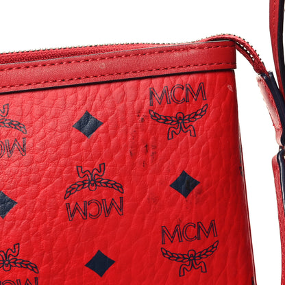 MCM Visetos Medium Liz Reversible Shopper Tote Ruby Red 18 of 19