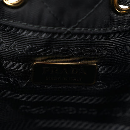 Prada Re-Nylon Saffiano Stitched Re-Edition 1995 Chaine Drawstring Bucket Bag Black 6 of 9