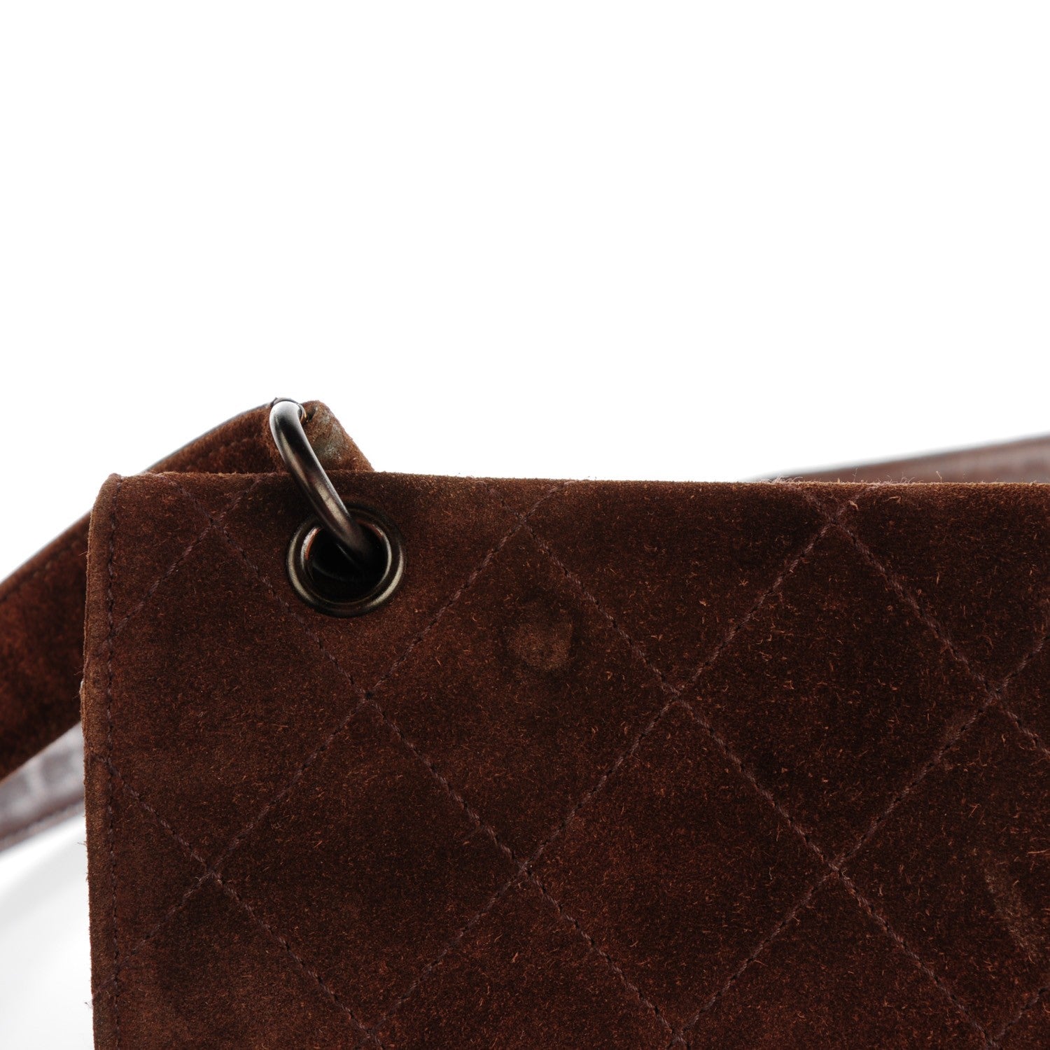Chanel Suede Quilted Flap Bag Brown 5 of 8