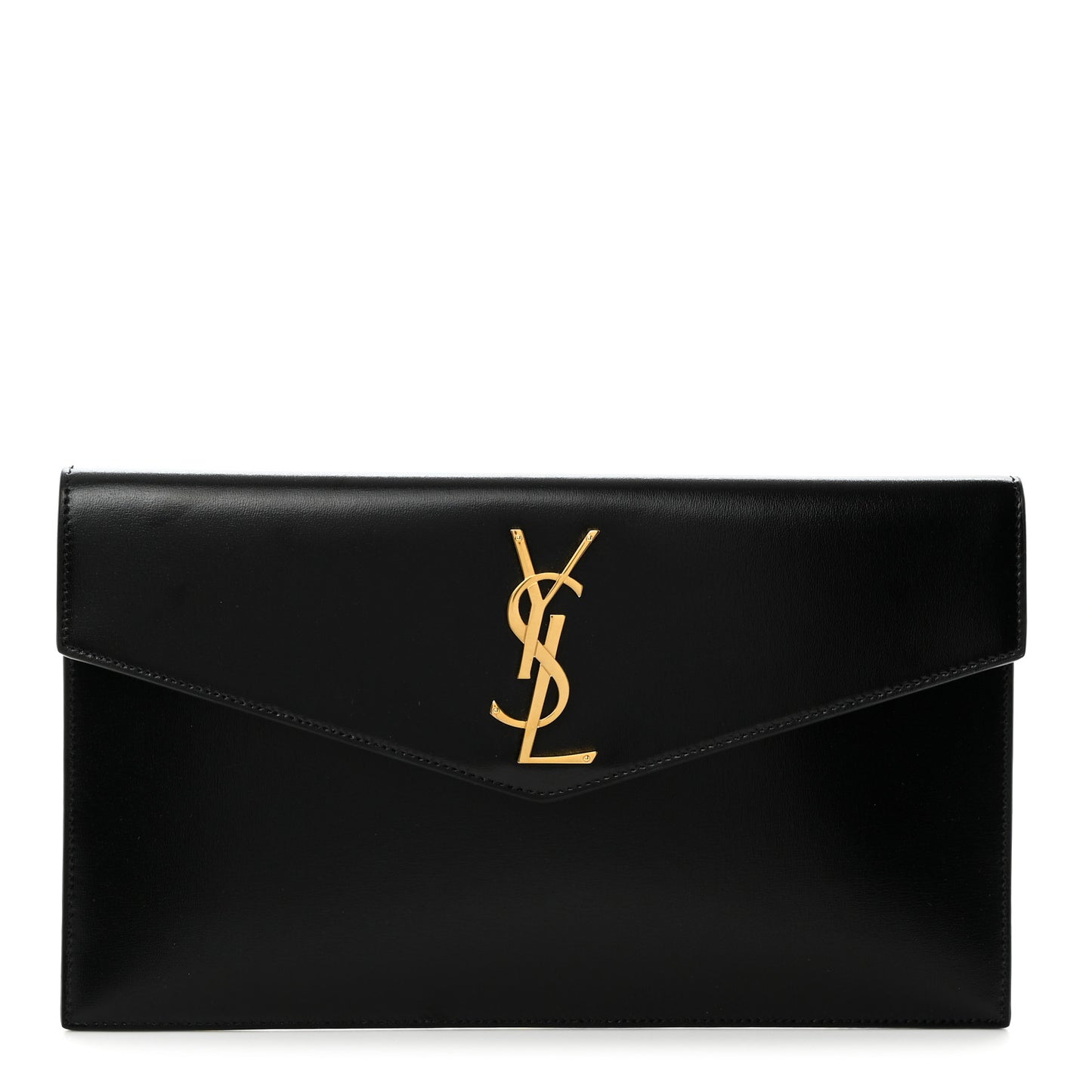 Smooth Shiny Calfskin Monogram Uptown Pouch Black