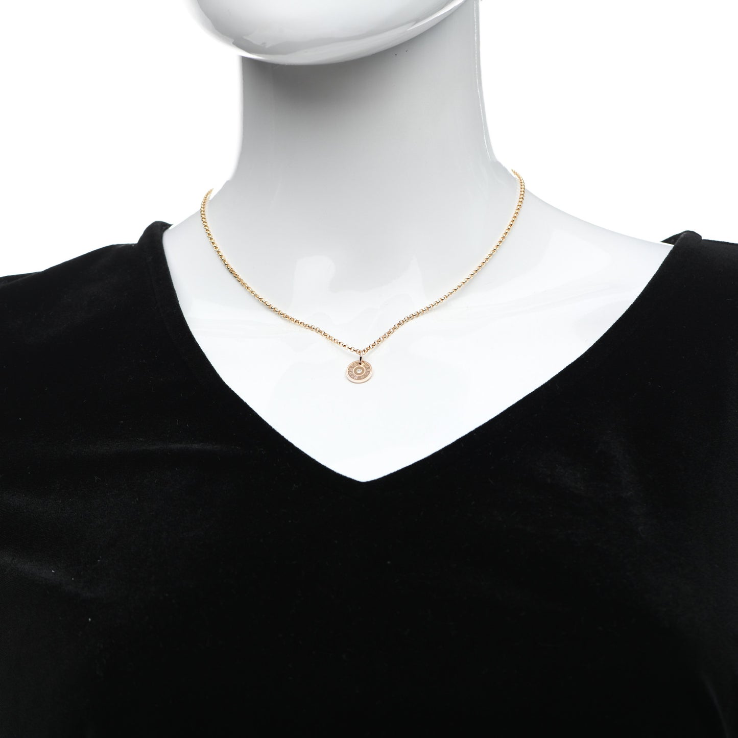 18K Rose Gold Diamond Gambade Clou de Selle Necklace