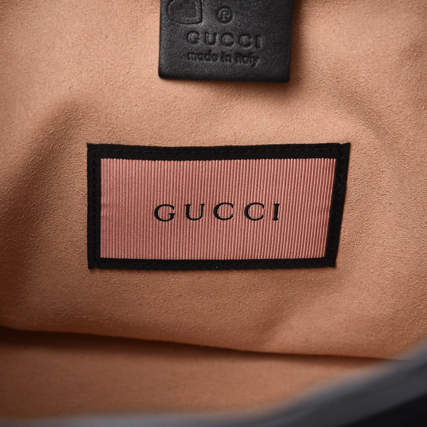 Calfskin Matelasse GucciGhost Medium GG Marmont Chain Shoulder Bag Black New Acquamarine