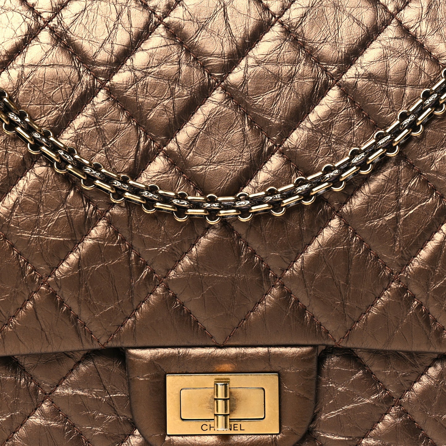 Metallic Aged Calfskin 2.55 Reissue 226 Flap Bronze