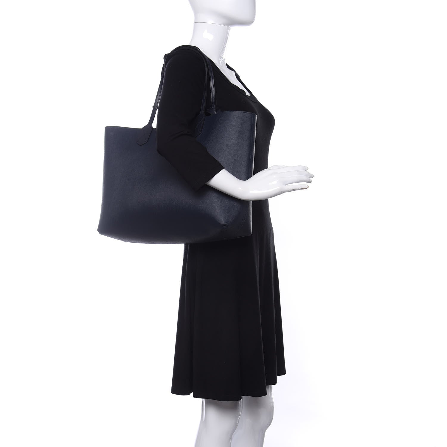 Gucci GG Supreme Monogram Blooms Medium Reversible Tote Beige Blue Navy 2 of 14