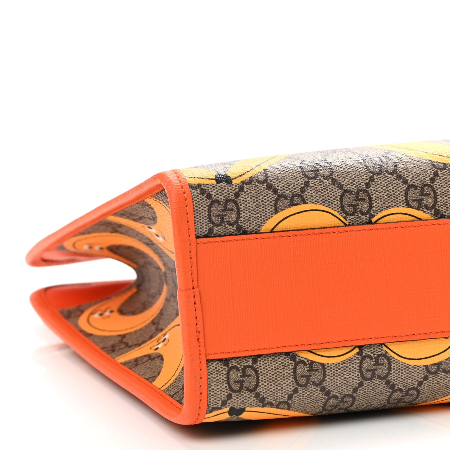 GG Supreme Monogram Banana Childrens Tote Beige Ebony Multicolor Carrot Orange