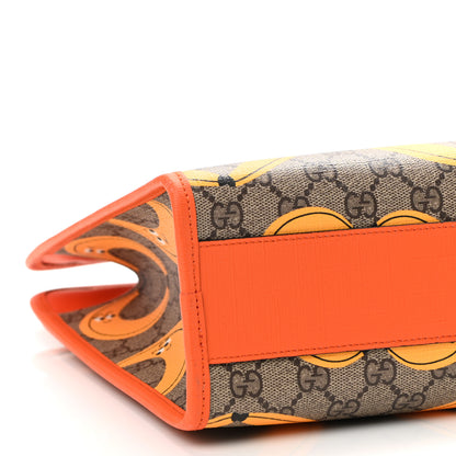 Gucci GG Supreme Monogram Banana Childrens Tote Beige Ebony Multicolor Carrot Orange 9 of 10
