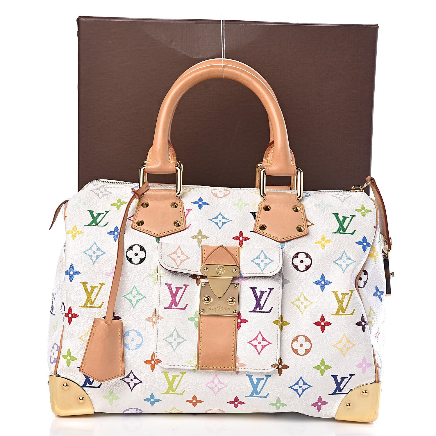 Louis Vuitton Monogram Multicolor Speedy 30 White 10 of 10