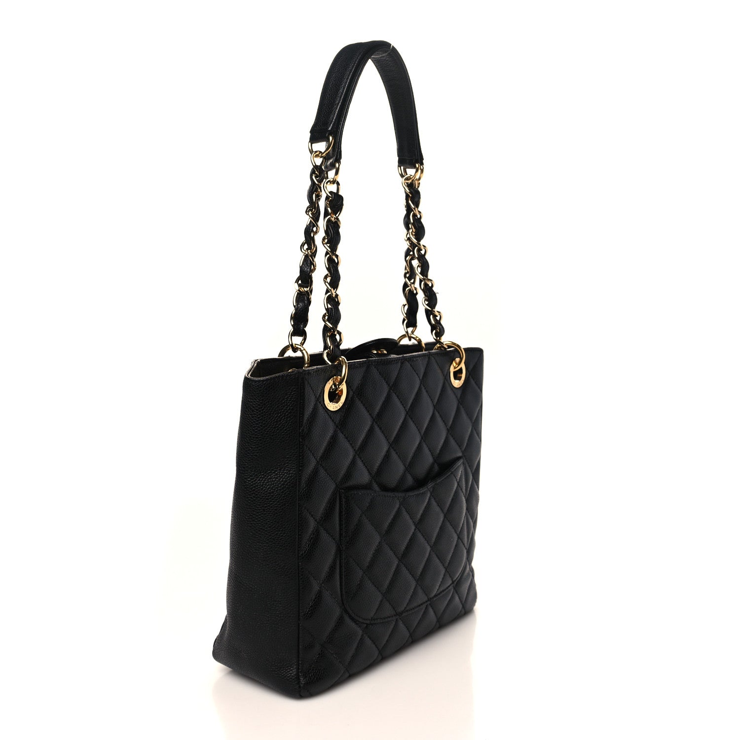 Chanel Caviar Quilted Petit Shopping Tote PST Black 3 of 9