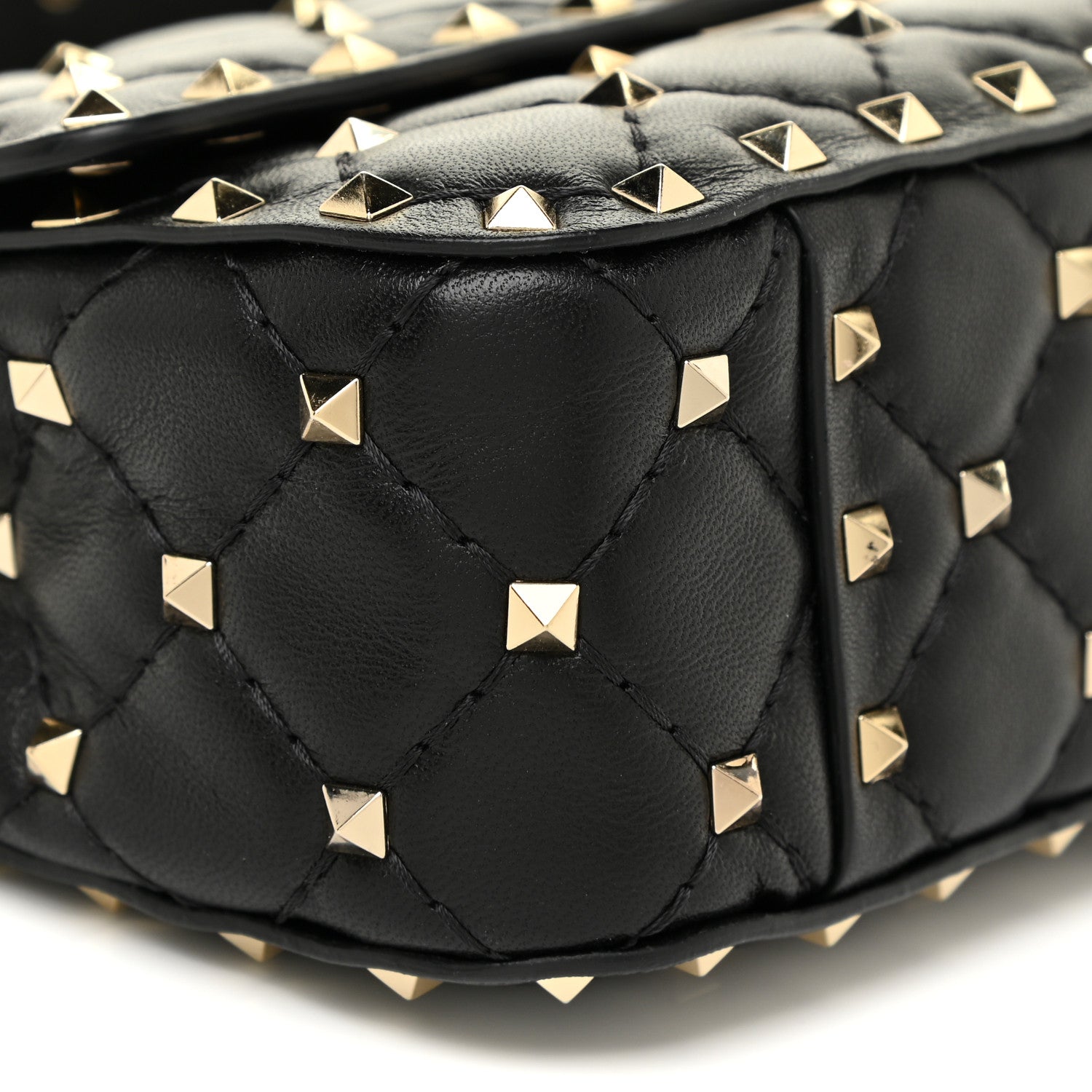 Valentino Garavani Lambskin Small Rockstud Spike Shoulder Bag Black 8 of 10