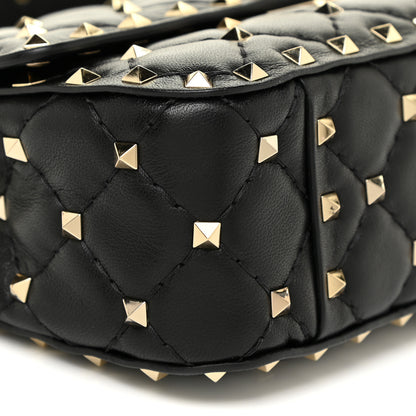 Valentino Garavani Lambskin Small Rockstud Spike Shoulder Bag Black 8 of 10